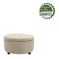thumbnail image 6 of Porthos Home Nala Round Storage Ottoman, Tufted Fabric, Nailhead trim, 6 of 6