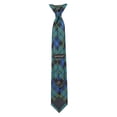 thumbnail image 4 of Jacob Alexander Boys' Royal Tartans Plaid Black Watch 14-inch Clip-On Neck Tie - Blue Green, 4 of 7