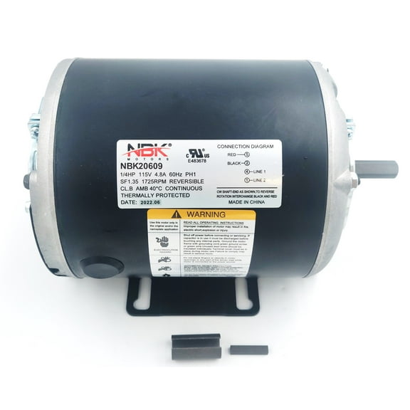 GF2024 FAN MOTOR (SELF COOLED) 115V 1/4HP 1725RPM - EXACT FIT FOR A. O. SMITH - REPLACEMENT PART BY NBK