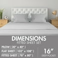thumbnail image 4 of HOMES PERCEPTION 100% Cotton Jersey Sheet King , 4pcs Jersey Knit Sheets, 16” Deep Pocket, Jersey Pillowcases & Flat Sheet, Light Gray, 4 of 7