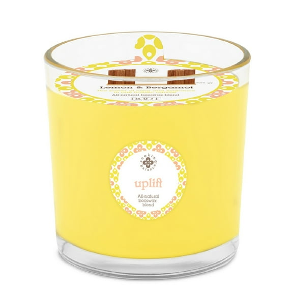 ROOT Candles Seeking Balance® Multi Wood Wick Aromatherapy Spa Candle, 12 Ounce, Uplift: Lemon & Bergamot