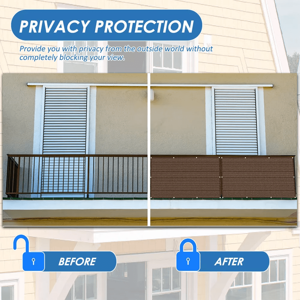Sun Shade Cloth with Grommets, Privacy Screen Pergola Mesh Cover,  90% UV Protection for Outdoor Canopy Patio Garden