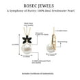 thumbnail image 4 of Rosec Jewels Freshwater Pearl Pendant with Black Onyx and Moissanite - Floral Inspired Pendant, 18K Yellow Gold, 4 of 8
