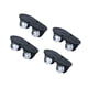 thumbnail image 1 of Moyic Juego de 4 ruedas giratorias con rotación de 360 grados, contenedores para muebles pequeños, maniobrabilidad suave en la parte Almacenamiento y organización del hogar Negro 2x4.2x1.7 cm, 1 of 6
