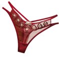 thumbnail image 2 of Jwputqe&nbsp;Thongs for Women,Thongs,Thong Panties,Breathable,Seamless,Solid,Low Waist,Polyester,Spandex ,Wine,Free Size, 2 of 4