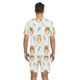 thumbnail image 6 of joogoo Men's Pajama Set Cartoon Owl Leaves V-Neck Pj Shorts Set 2 Piece Loungewear Sleepwear XXL, 6 of 7