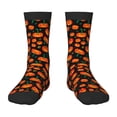 thumbnail image 1 of Kdxio Pumpkin Fallen Leaves Print Children's Socks for Daily Wear and Sports Use Colorblock Mid-Calf Design Breathable Material, 1 of 5
