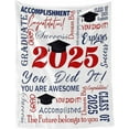 thumbnail image 2 of Graduation Soft Throw Blanket 2025, Birthday High School College Graduation Gifts for Daughter Son from Mom Dad, Class of 2025 Graduation Blanket Gifts for Him Her, 2 of 5