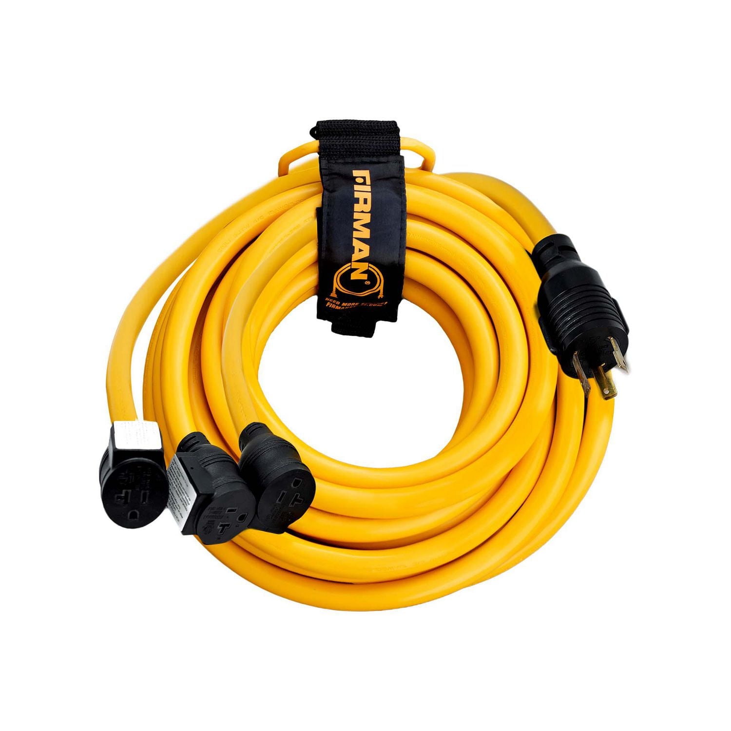 Firman 25FT Power Cord L5-30P 30AMP to 5-20Rx3 With Circuit Breaker Protection 1105