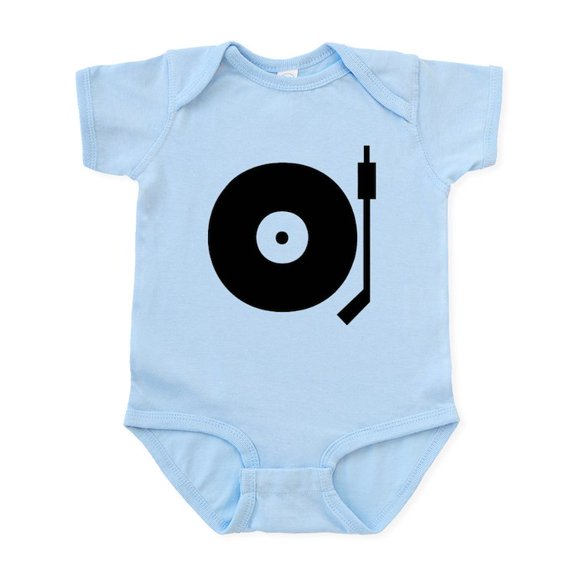CafePress - Old School Record Player Blac Infant Bodysuit - Baby Light Bodysuit, Size Newborn - 24 Months