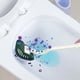 thumbnail image 1 of Cepillo de inodoro con cerdas de plástico - Herramienta de limpieza de baño de mango largo, limpiador moderno compacto para tazas, blanco y azul, 13,77 pulgadas, 1 of 7