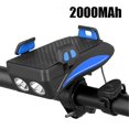 thumbnail image 1 of 4 In 1 Bicycle Phone Holder Led Bike Headlight Usb Charge Treasure With Horn Waterproof, 1 of 3