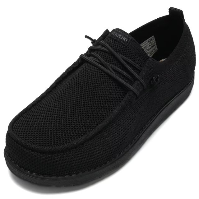 Zapatos ortopédicos 1TAZERO, sin cordones, anchos, para caminar descalzo, negros