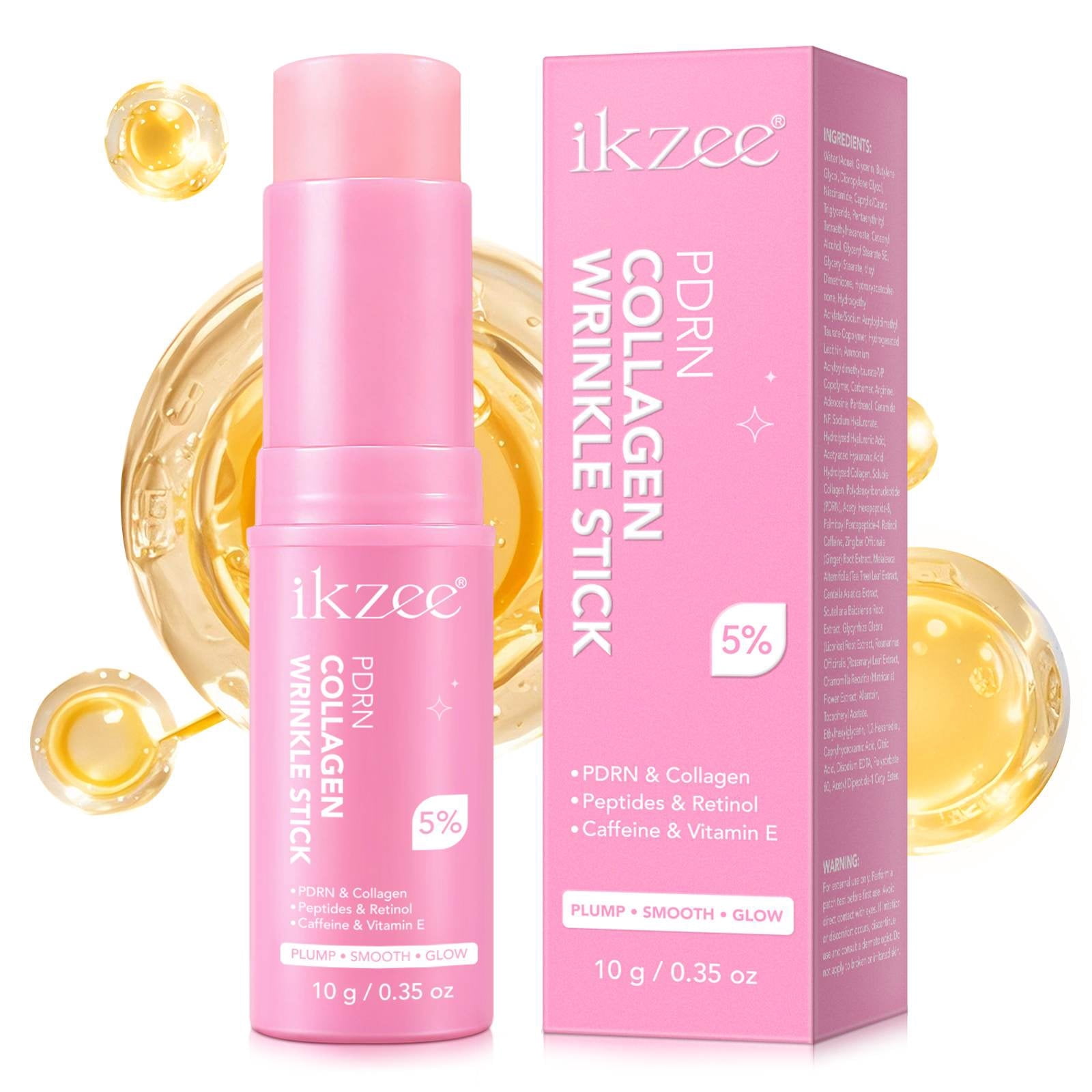 Ikzee PDRN Collagen Multi Balm Stick, Hydrating Face Balm with Peptides & Retinol, Multi-Use Skin Conditioning Care, 10g