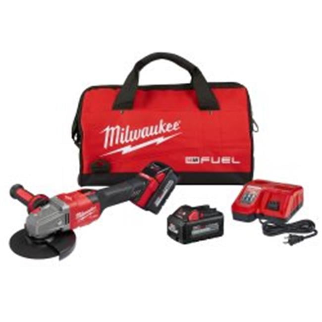 Milwaukee Electric Tools MLW2981-22 4.5 - 6 in. M18 Fuel Grinder with Slide Lock-on Kit