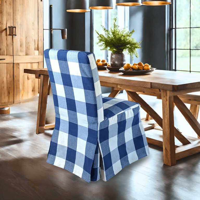 Buffalo plaid dining chair cushions sale