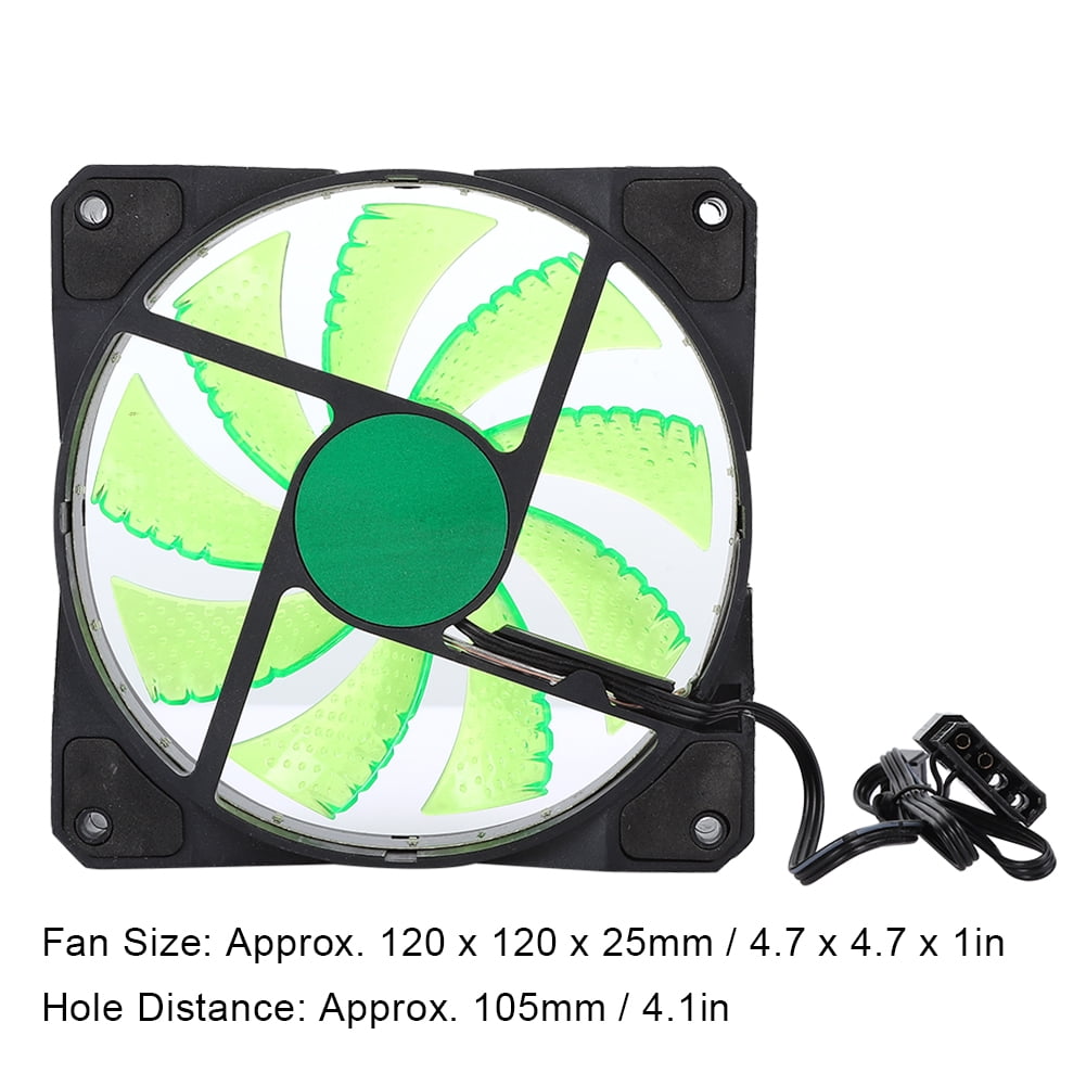 CPU Cooling Fan, 4W 3 Pin Computer CPU Fans Cooler Heat Sink 12CM LED Colorful Streamer , 29CFM