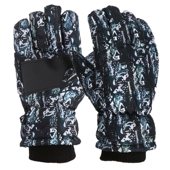 XIMIN Kids Waterproof Camouflage Printed Gloves Kids Winter Snowboarding Skating Snow Gloves Boys Girls Windproof Winter Warm Ski Gloves for Cold Weather