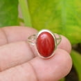 thumbnail image 2 of Natural Certified Red Coral Gemstone Moonga Astrological Ring 925 Sterling Silver Handmade Birthstone Jewelry Ring For Men, 2 of 4