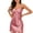 Pink-05, variant on Women's Sexy Silk Robe Spaghetti Strap V Neck Short Nightgown Satin Sleepwear Robes