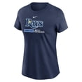 thumbnail image 2 of Women's Nike  Navy Tampa Bay Rays 2023 Postseason Authentic Collection Dugout T-Shirt, 2 of 3