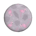 thumbnail image 2 of Balery Pink Flamingotire Cover Waterproof Dust-Proof, Universal Spare Wheel Tire Cover For Trailer, Rv, Suv Truck And Vehicle Camper Accessories-17 Inch, 2 of 9