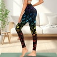thumbnail image 3 of Renewold Rainbow Paw Print Pocket Yoga Leggings for Women Yoga Pants Tights Ultra Soft Slim Basic Pants Casual Active Yoga Leggings for Workout Sports Disco Party, XS, 3 of 8