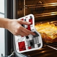 thumbnail image 3 of Red Grey Geometric Pot Holders for Kitchen Heatproof Potholder, 5 Pack Irregular Abstract Art Modern Hot Pads Multipurpose Oven Pads Cloth Potholders Trivet for Cooking Baking, 3 of 8