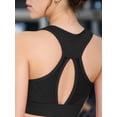 thumbnail image 3 of PISONIC Women's Full-Coverage High- Sports Bra - Shockproof Yoga & Gym Workout Top with Adjustable Back Closure, Non-Padded Comfort Fit for Running, Boxing, Weightlifting, 3 of 9