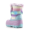 thumbnail image 5 of Kushyshoo Girls Snow Boots with Faux Fur Lining Purple Rainbow Warm Winter Shoes for Kids Size 10, 5 of 7