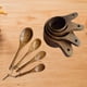 thumbnail image 1 of Juego de tazas y cucharas medidoras de madera, utensilios de cocina de precisión multifuncionales para cocineros caseros y chefs, color marrón., 1 of 8