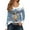 Blue, variant on IWRICH Christmas Reindeer Printed Tshirts for Women Casual V-Neck Long Sleeve Casual T-Shirts 2025 Fall Trendy Tees XL