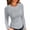Grey, variant on VICHVVY Fall Clothes Womens Crewneck Ribbed Long Sleeve Shirts Slim Fitted Tee Casual Basic Tshirt Top