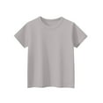 thumbnail image 7 of Xyxonk Girls Fall Short Sleeve Shirt Girls Tops Kids Crewneck T Shirts Size 10-12 Cute Basic Tween Girls Clothes Trendy Fall Outfits Size 10 Girls Clothes Light Gray 140, 7 of 7