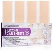 Elaimei Silicone Scar Sticker, Advanced Scar Removal Sticker, Soften and Flatten Scars from Surgery, Injuries, Burns, Caesarean Sections, etc., 5.9" x 1.6", 4Pcs