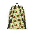 thumbnail image 2 of Lsque Avocado Pattern Canvas Daypack, Durable Backpack, High-quality Versatile Backpack,Vintage Compact Backpack-Medium, 2 of 6