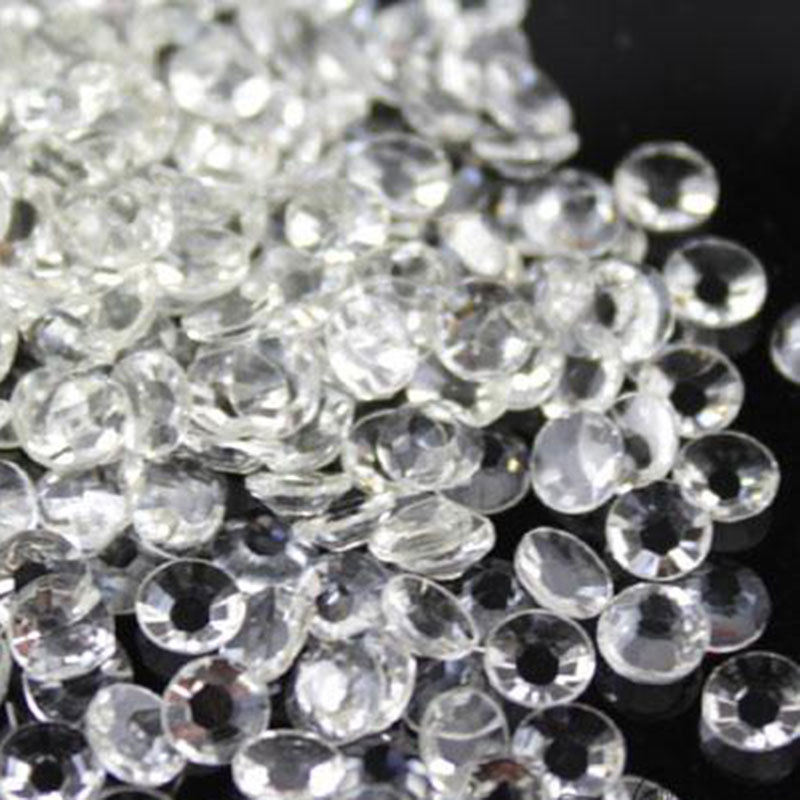 1000PCS Crystal Flatback Resin Rhinestones Gems 2mm/3mm 4mm/5mm/6mm Black 5  Mm (1000) 