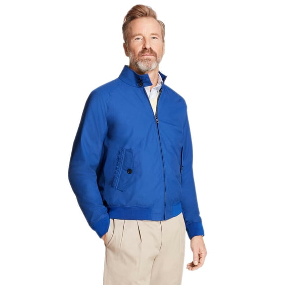 New  Brooks Brothers Men's Royal Blue Full Zip Bomber Harring Jacket 2XL XXL 7639-4