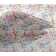 thumbnail image 5 of oneOone Viscose Chiffon Teal Blue Fabric Abstracts Quilting Supplies Print Sewing Fabric By The Yard 42 Inch Wide, 5 of 6