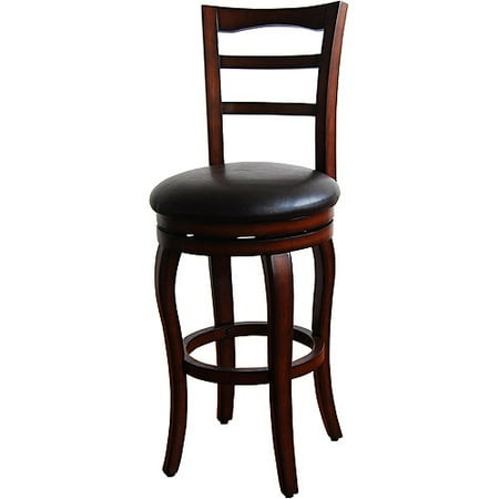 Better Homes and Gardens Willow Mountain Swivel Bar Stool 29", Dark Cherry