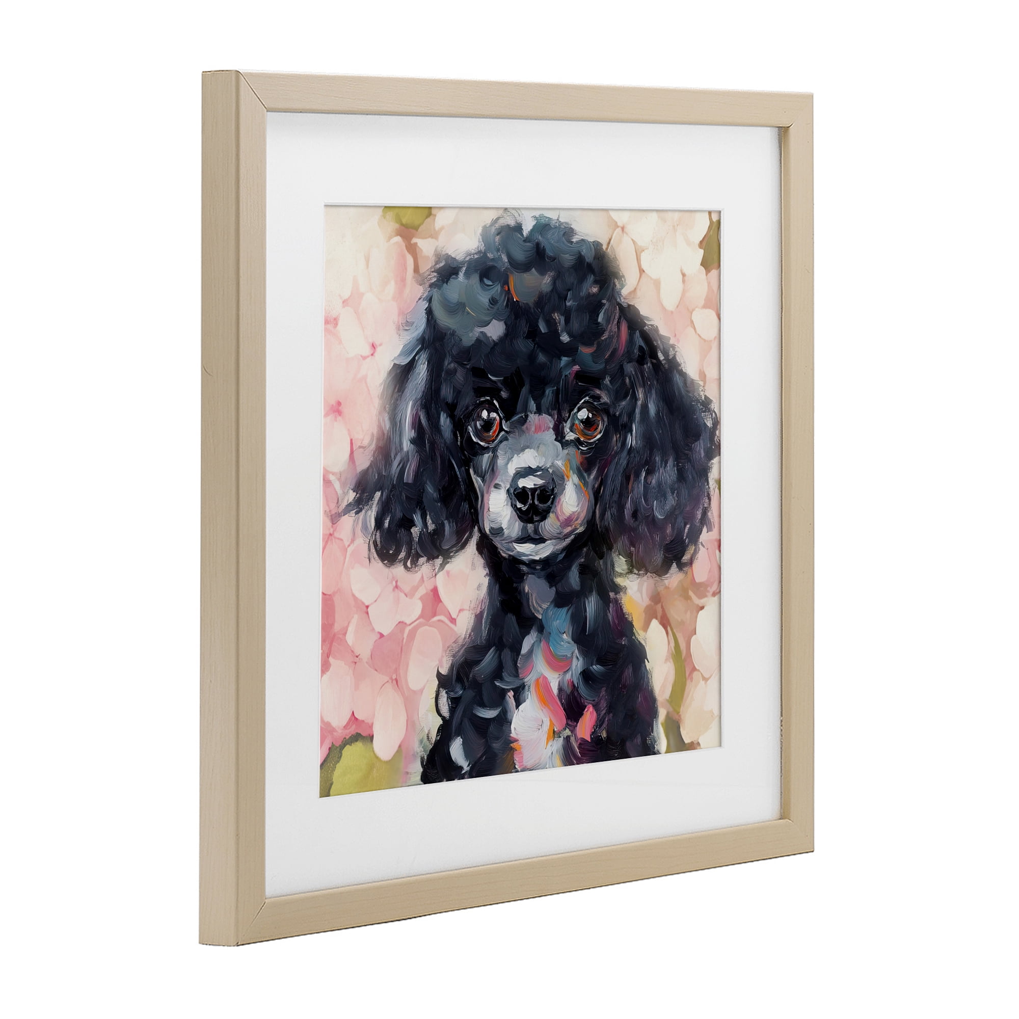 Stupell Industries Little Black Poodle Birch Framed Print Under Glass, design by Tina LeCour