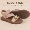 thumbnail image 2 of bebe Toddler Girl's Sandals – Cute Flat Adjustable Summer Strappy Sandals for Toddler/Little Kid/Big Kid, 2 of 10