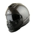 thumbnail image 2 of Martian Genuine Real Carbon Fiber Motorcycle Open Face Helmet HB-B2 Glossy Carbon Black + Smoked Lens, DOT Approved, 2 of 7