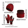 thumbnail image 2 of Winter Beanie Hat Circle Scarves Touchscreen Gloves Set Unisex (Khaki One Size), 2 of 3