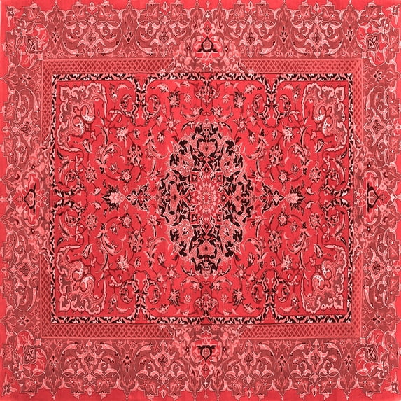 Ahgly Company Indoor Square Persian Red Traditional Area Rugs, 7' Square