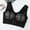 Black, variant on loopsun Womens Plus Size Bra,Women Lady Lace Gathered Bra Plus Size Sports Bra Underwear Yoga Hollow Out Bra Cup
