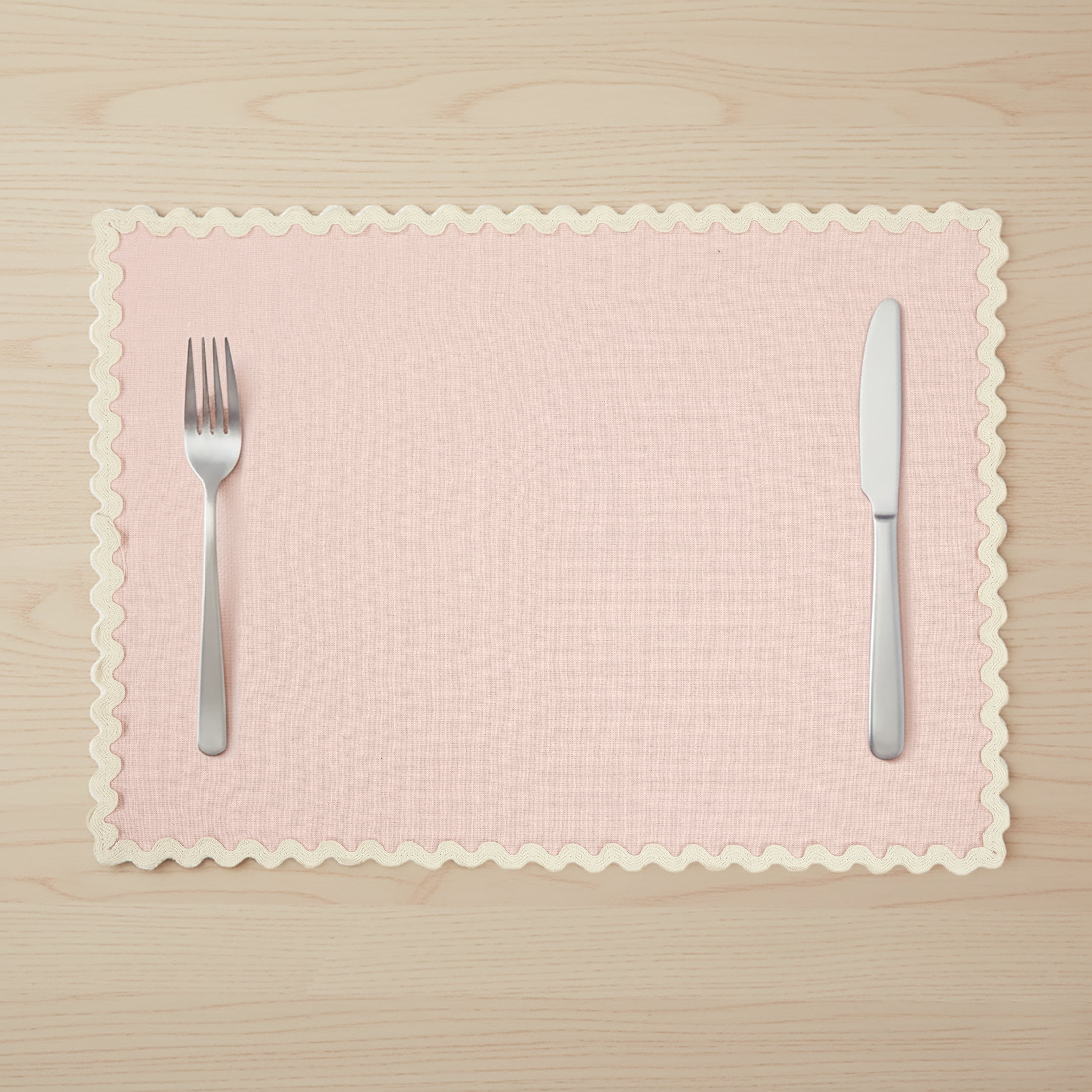 Easter Ric Rac Trim 4 pack Table Placemat Set - 14" x 19" Each - 100% Cotton, Multi-color
