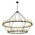 thumbnail image 5 of LovingAHome Black Gold Wagon Wheel Chandelier 60" Wide Farmhouse Rustic 54-Light Fixture for Living Room Foyer Entryway, 5 of 9