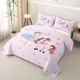 thumbnail image 3 of Erosebridal Pink Unicorn Animal Bed Spread Queen,Kawaii Ballet Girls Colorful Cute Loves Queen Coverlet Set For Kids,3 Pieces, 3 of 7