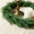thumbnail image 4 of 6 Piece Soft Rubber Greenery Wreath Set Realistic Textured Ornament for Holiday Mantel Wall Home, 4 of 6